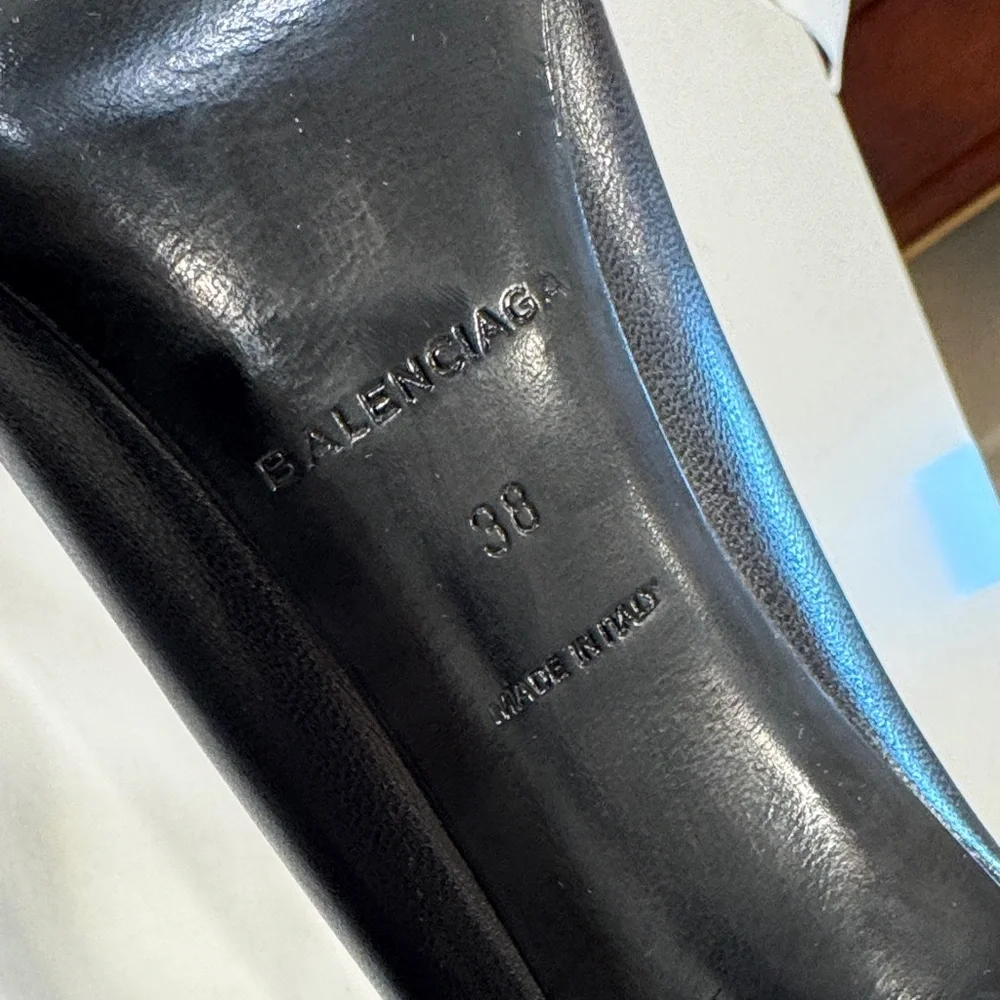 Balenciaga Black Leather Heels - Picture 6 of 12